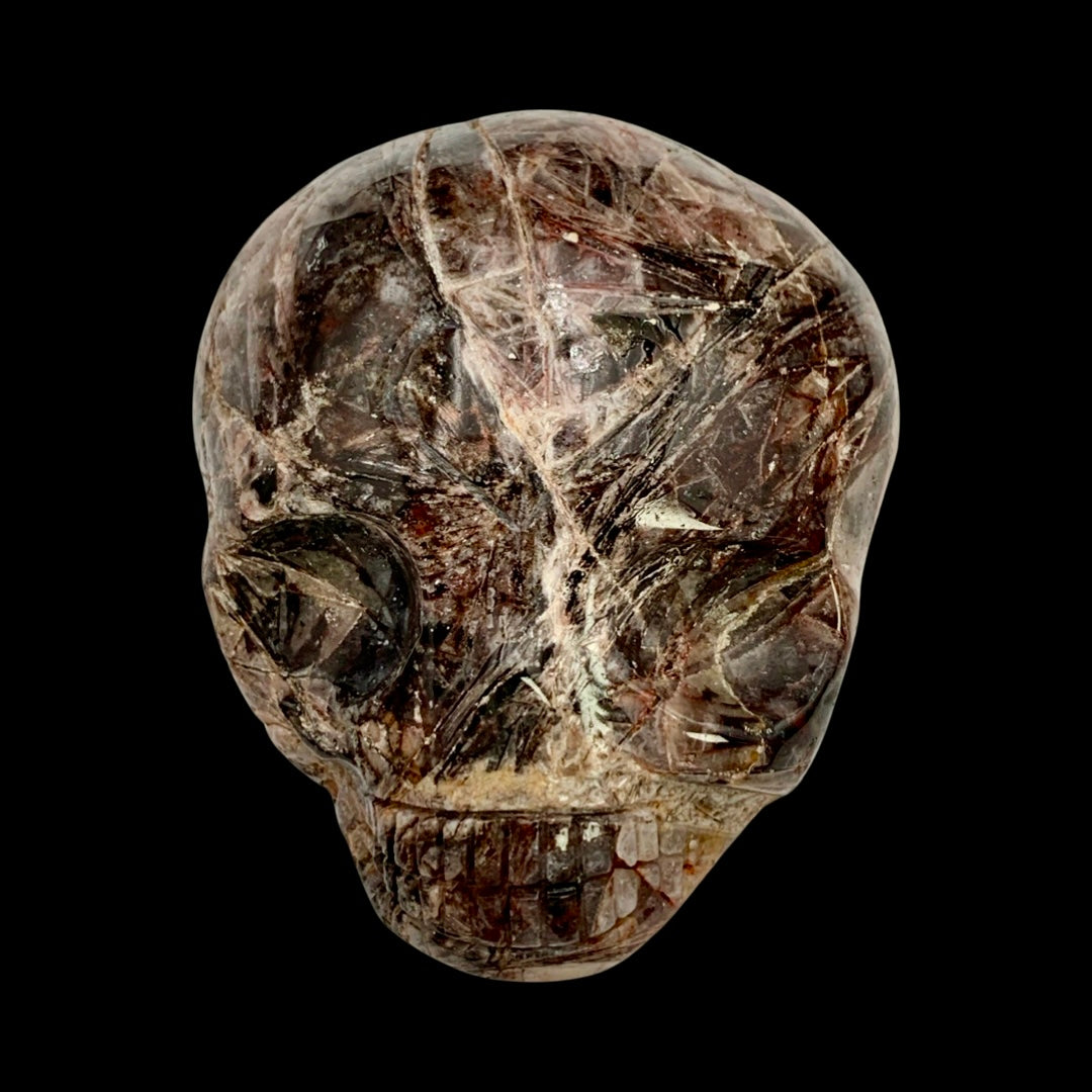 Fascia Jasper Magical Child Palmstone Skull Carved by Leandro De Souza