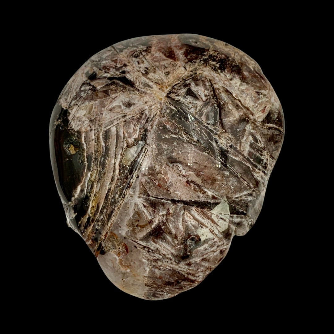 Fascia Jasper Magical Child Palmstone Skull Carved by Leandro De Souza