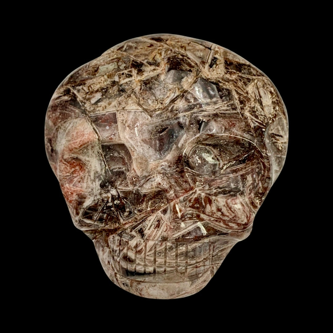 Fascia Jasper Magical Child Palmstone Skull Carved by Leandro De Souza