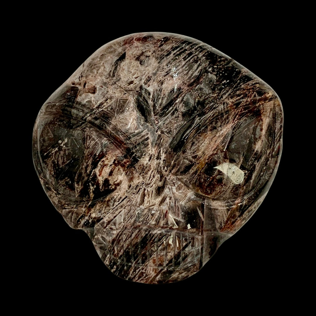 Fascia Jasper Star Being Palmstone Skull Carved by Leandro De Souza