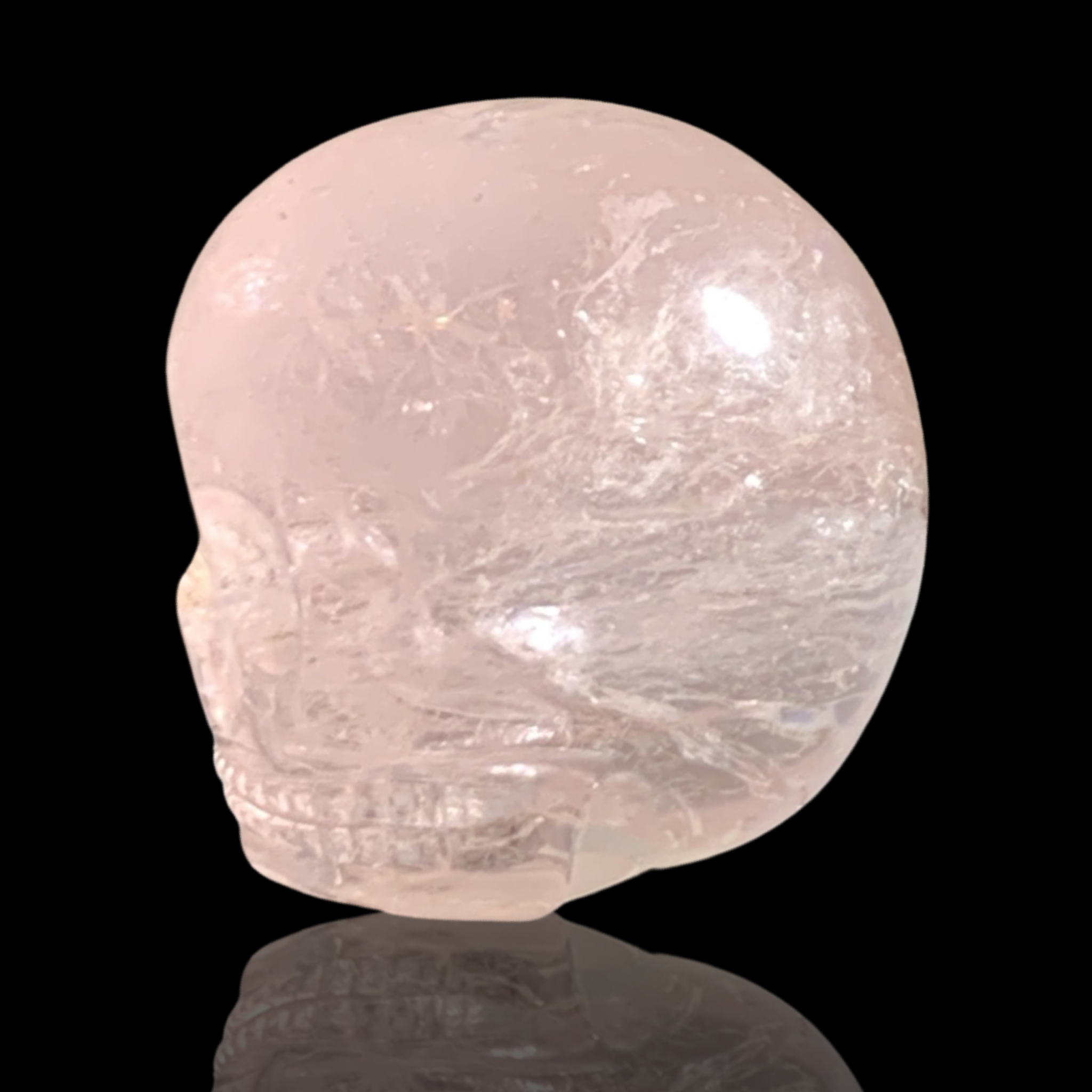 Morganite Magical Child Skull Carved By Leandro De Souza