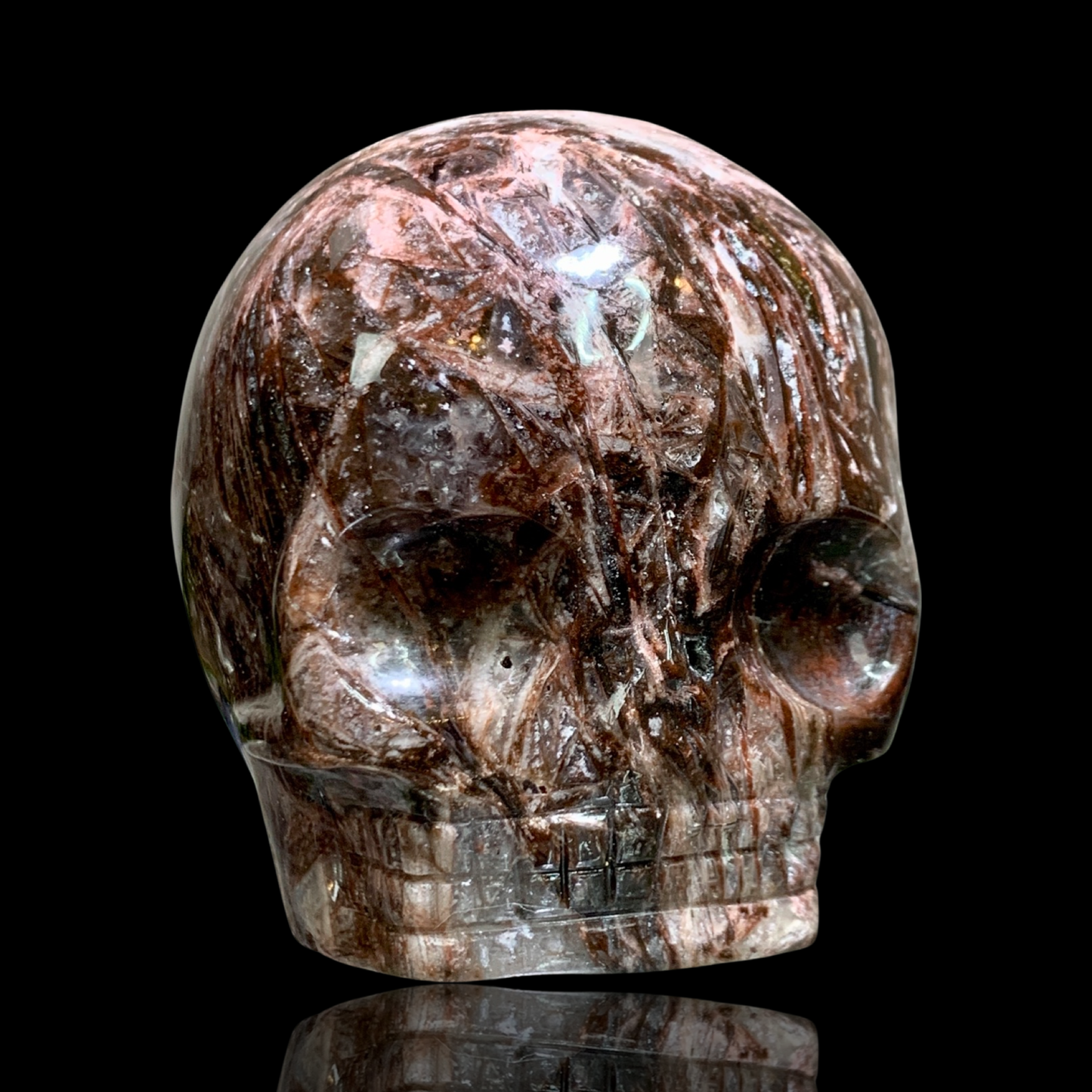Fascia Jasper Magical Child Skull Carved by Leandro De Souza