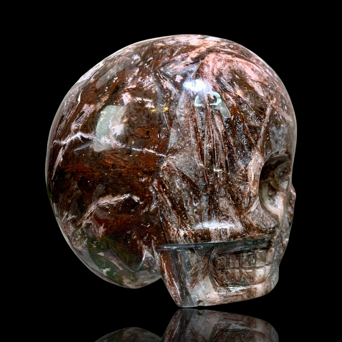 Fascia Jasper Magical Child Skull Carved by Leandro De Souza