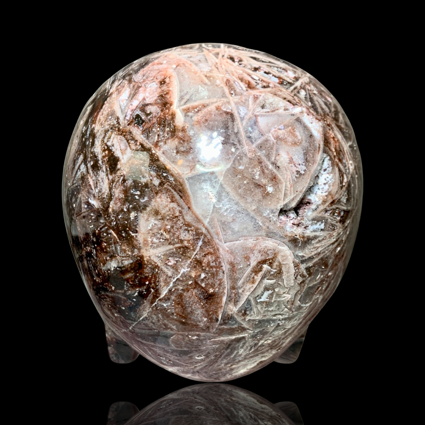 Fascia Jasper Magical Child Skull Carved by Leandro De Souza