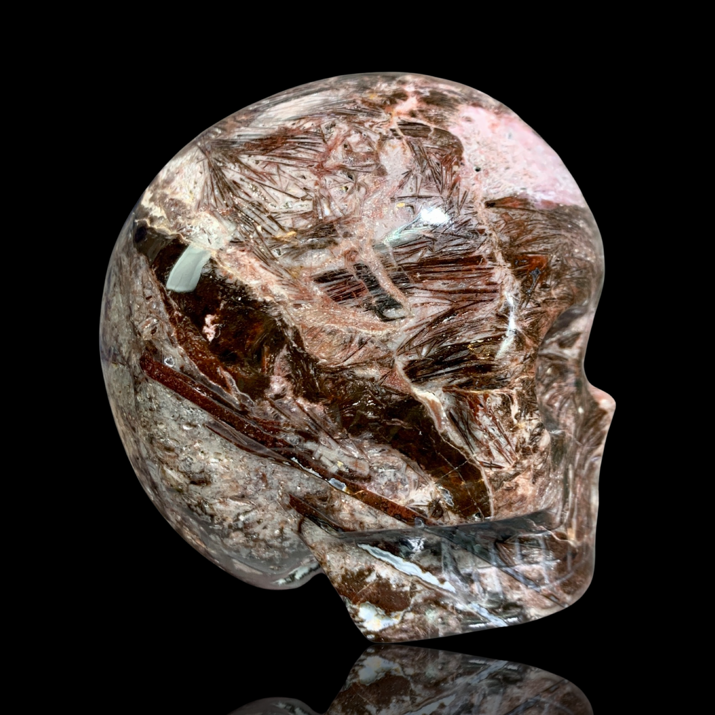 Fascia Jasper Magical Child Skull Carved by Leandro De Souza