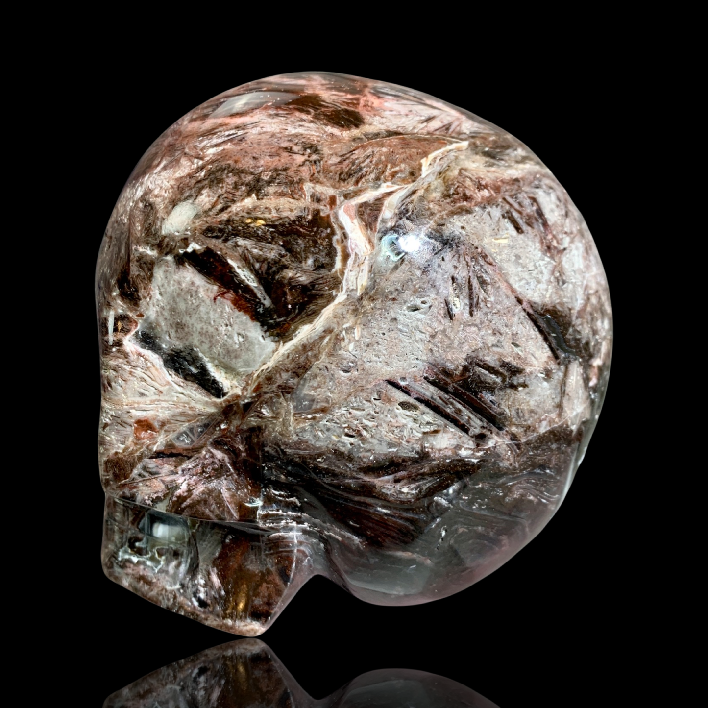 Fascia Jasper Magical Child Skull Carved by Leandro De Souza
