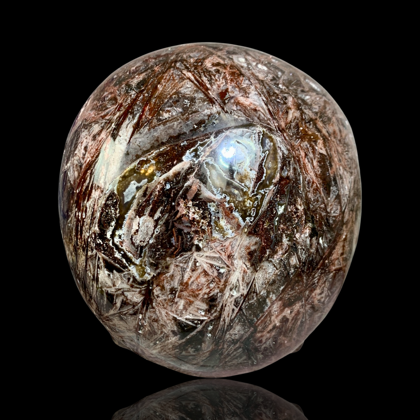 Fascia Jasper Magical Child Skull Carved by Leandro De Souza