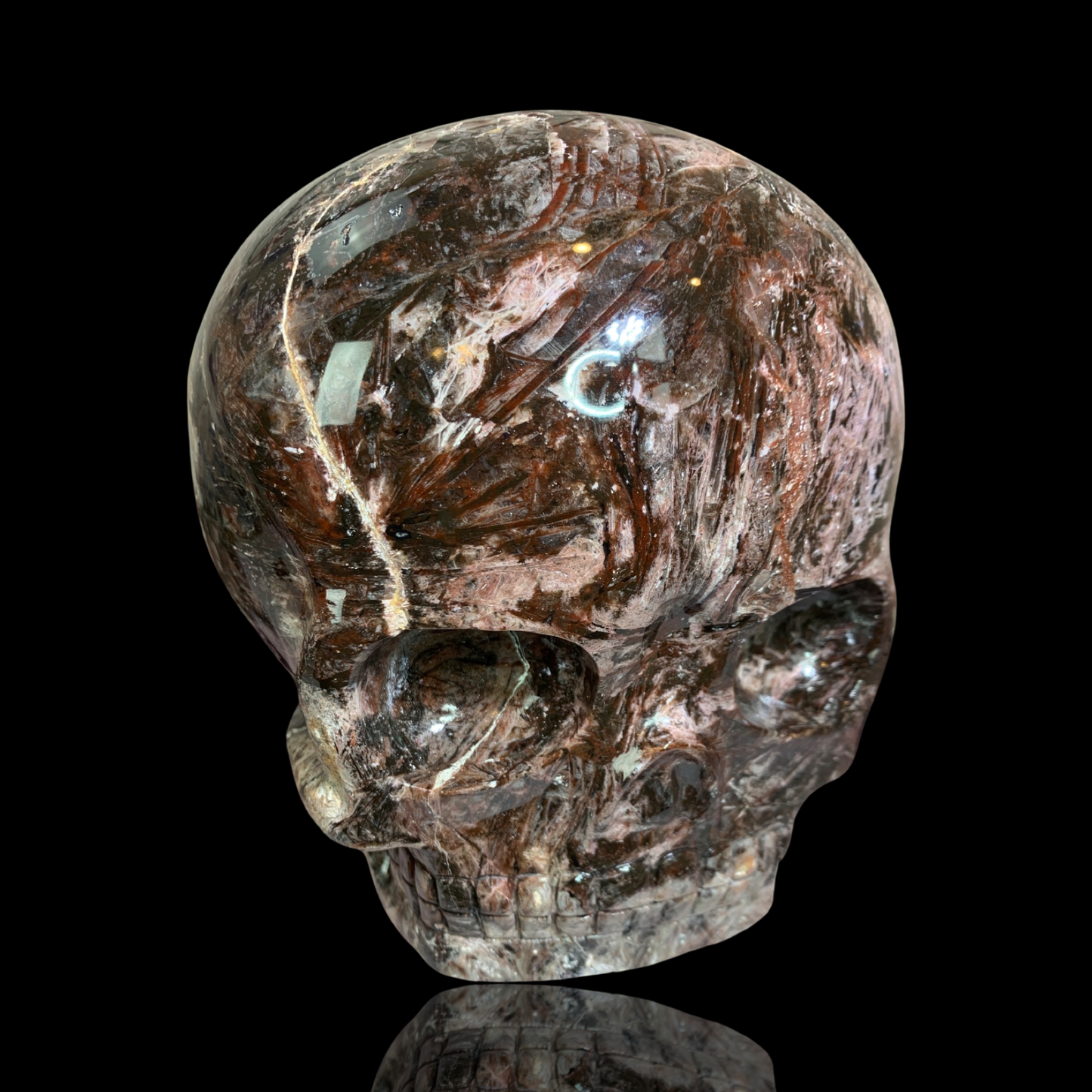 Fascia Jasper Magical Child Skull Carved by Leandro De Souza