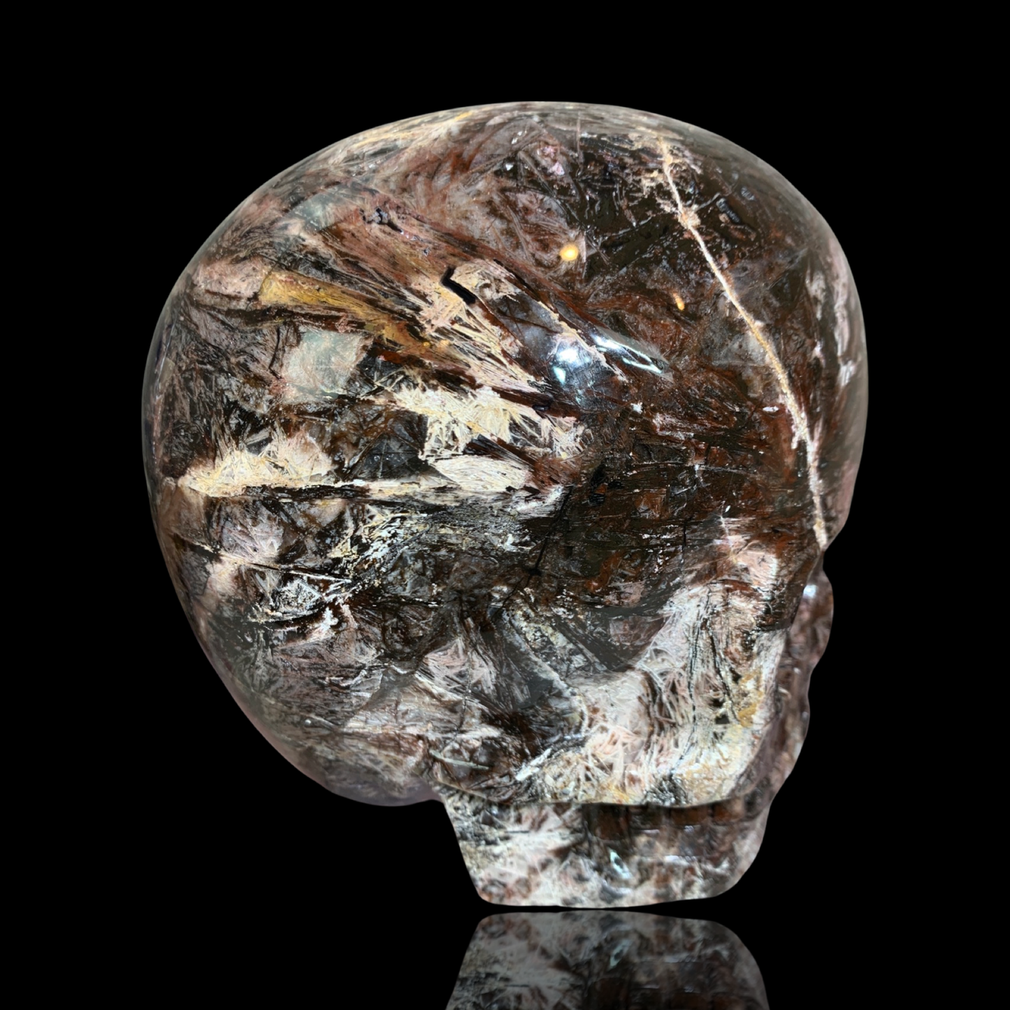 Fascia Jasper Magical Child Skull Carved by Leandro De Souza