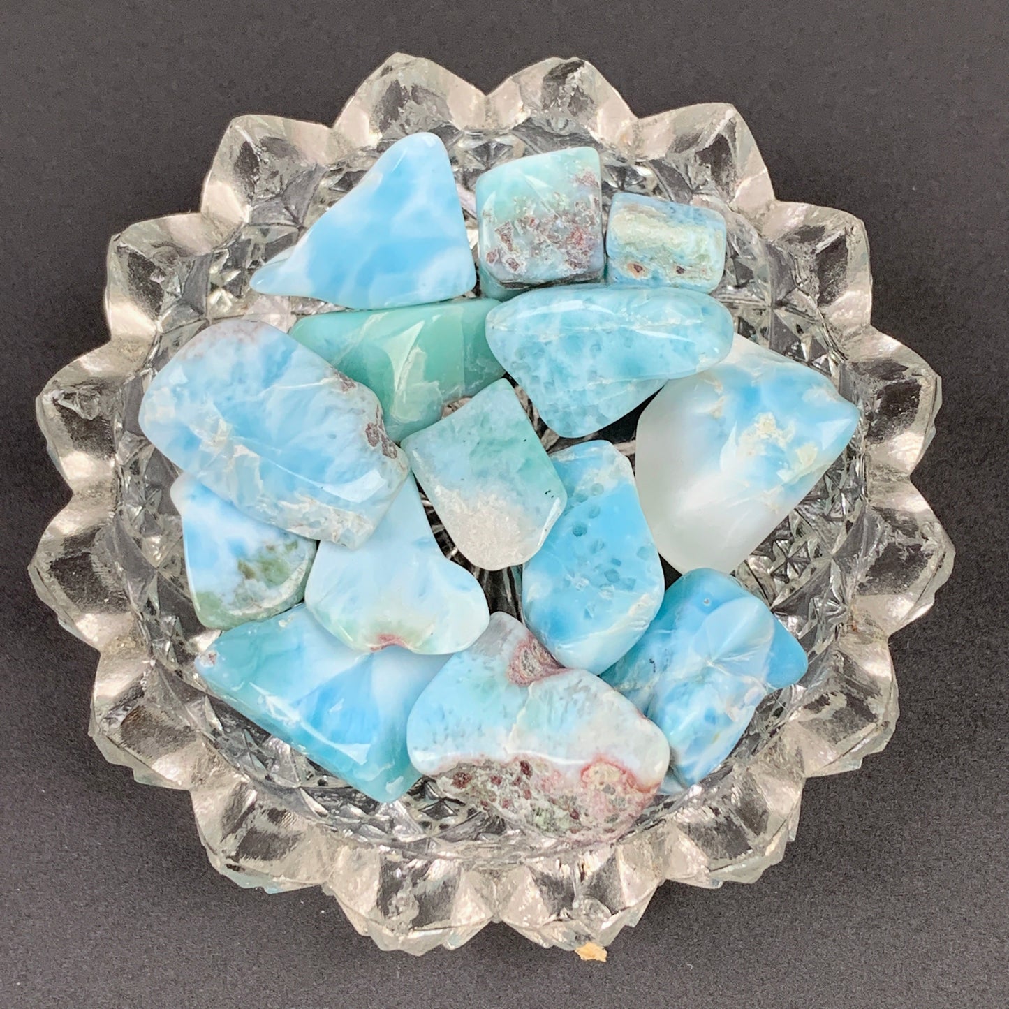 Larimar-Tumbled /bagged quantities