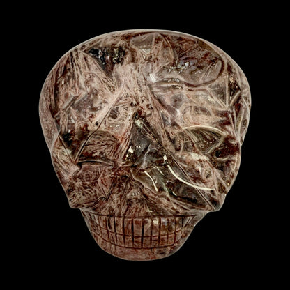 Fascia Jasper Magical Child Palmstone Skull Carved by Leandro De Souza