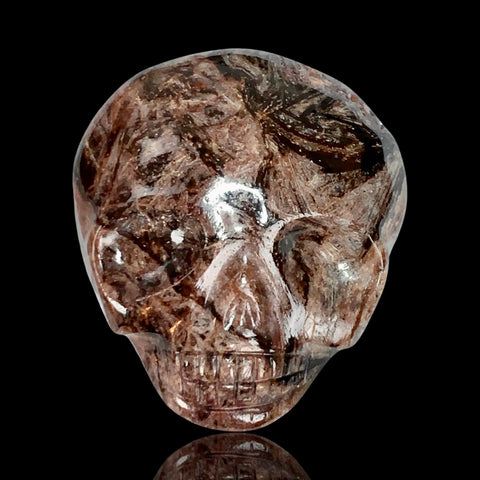 Fascia Jasper Magical Child Palmstone Skull Carved by Leandro De Souza