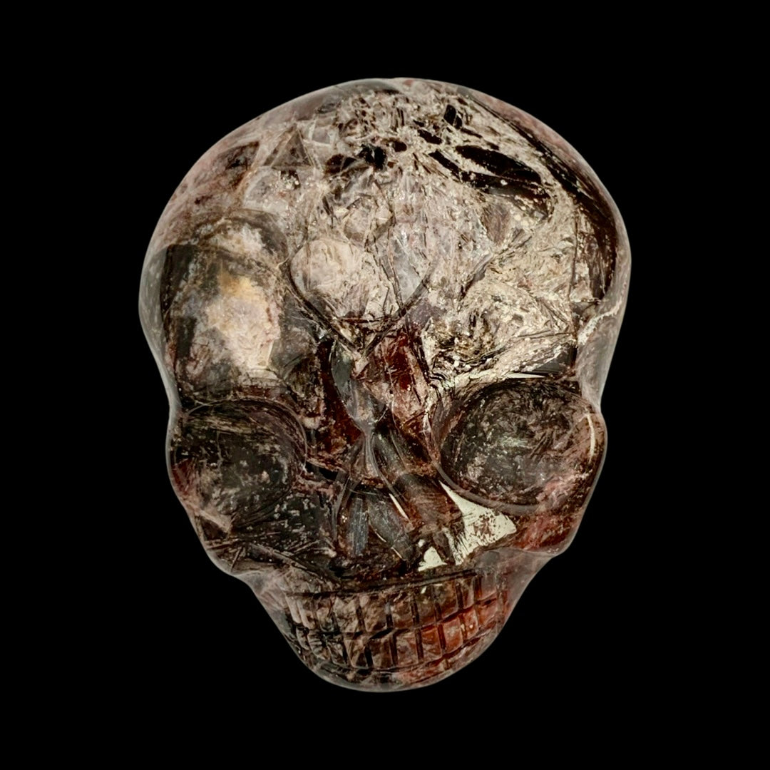 Fascia Jasper Magical Child Palmstone Skull Carved by Leandro De Souza