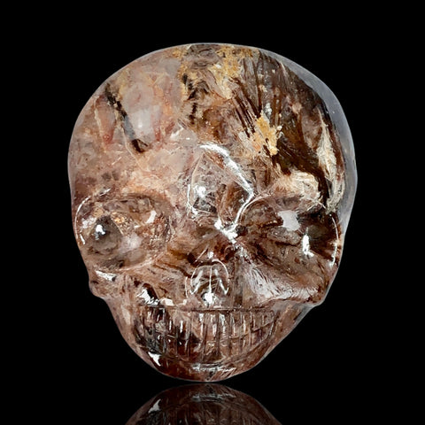 Fascia Jasper Magical Child Palmstone Skull Carved by Leandro De Souza