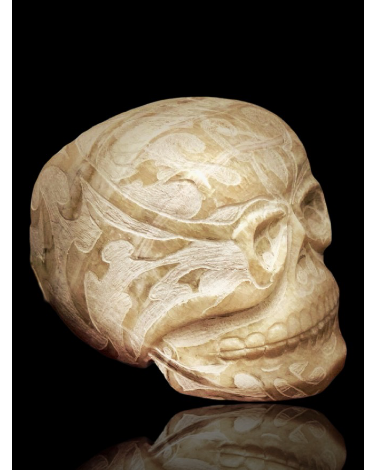 Massive Alabaster Skull “Geb” by Mody Ra