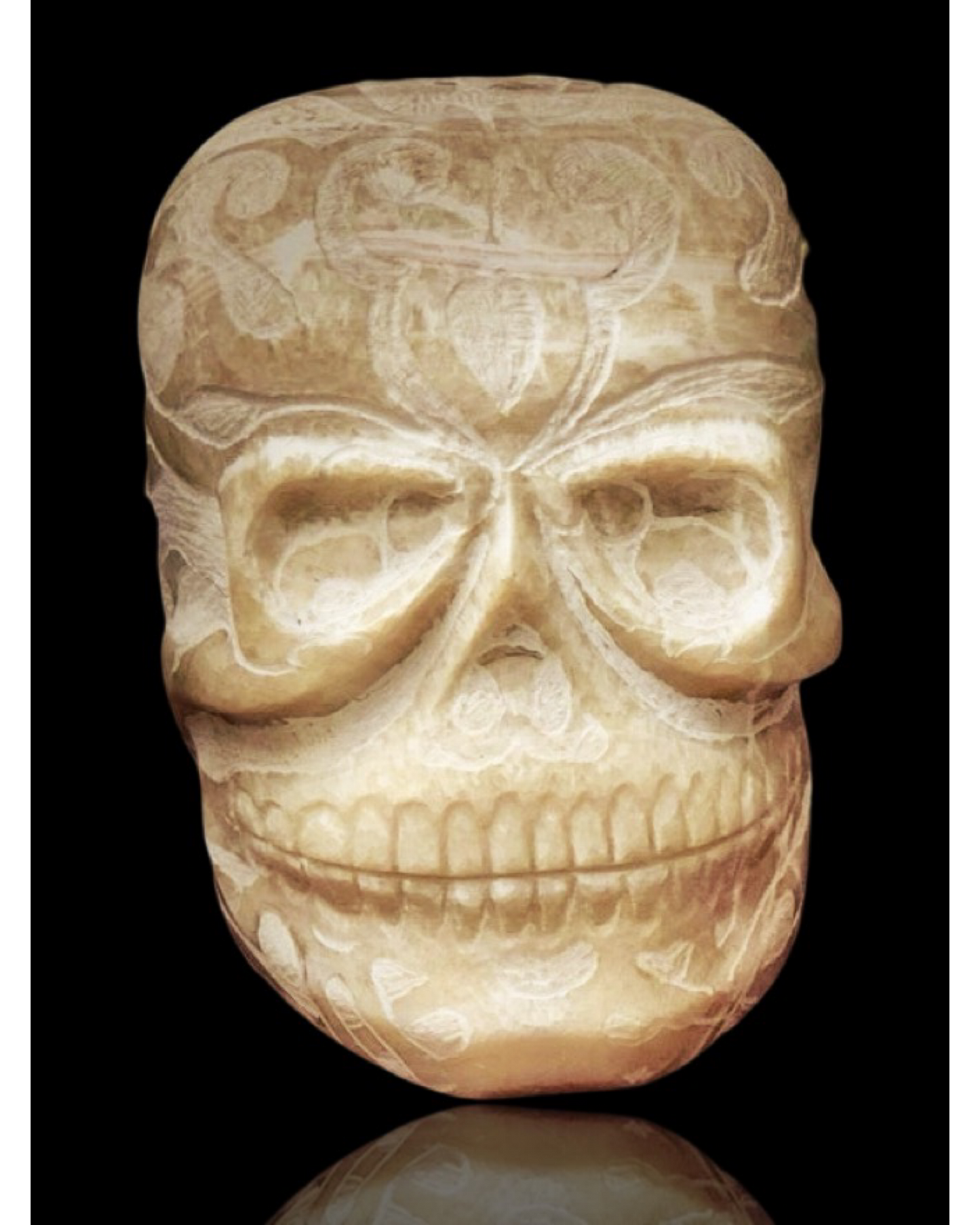 Massive Alabaster Skull “Geb” by Mody Ra