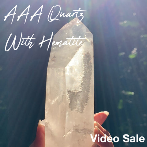 AAA Quartz with Hematite