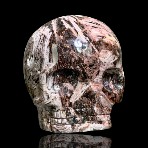 Reserved until 10/1/23-Fascia Jasper Magical Child Skull Carved by Leandro De Souza