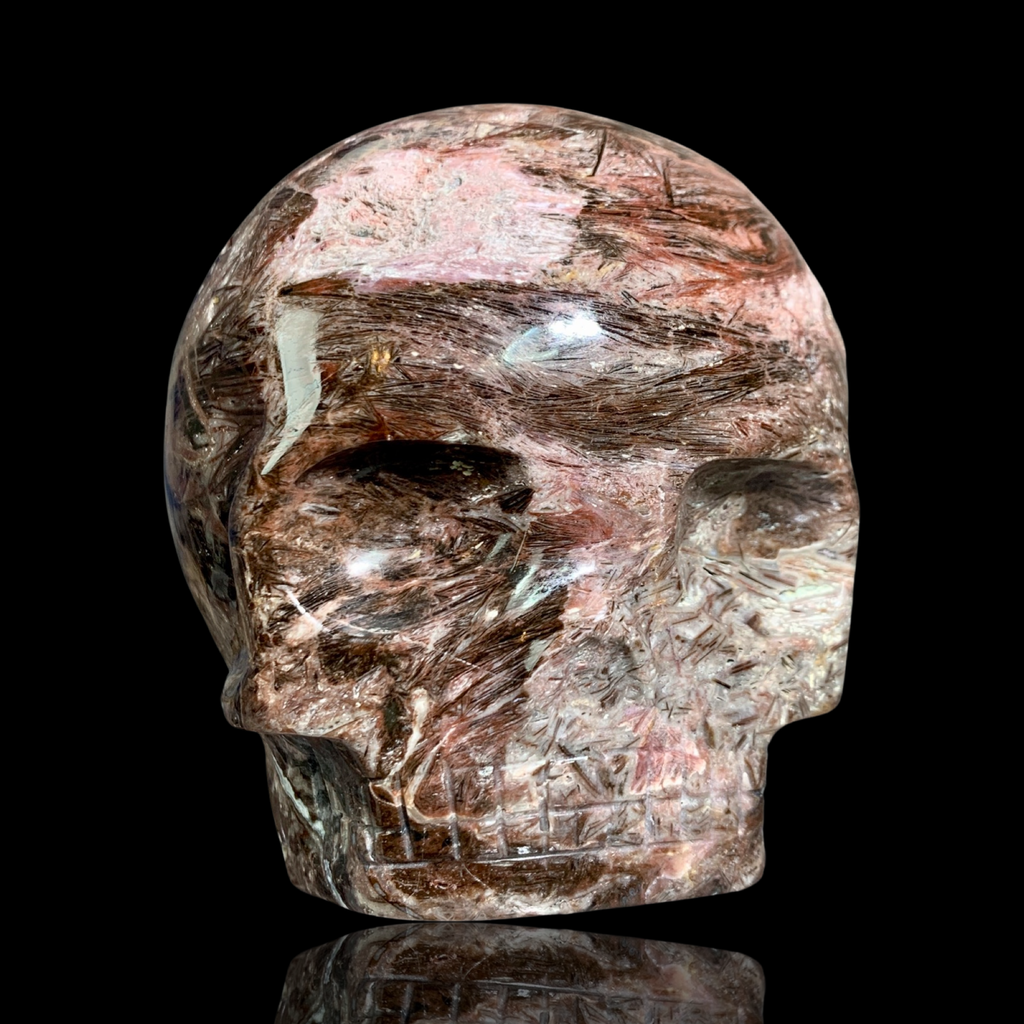 Fascia Jasper Magical Child Skull Carved by Leandro De Souza