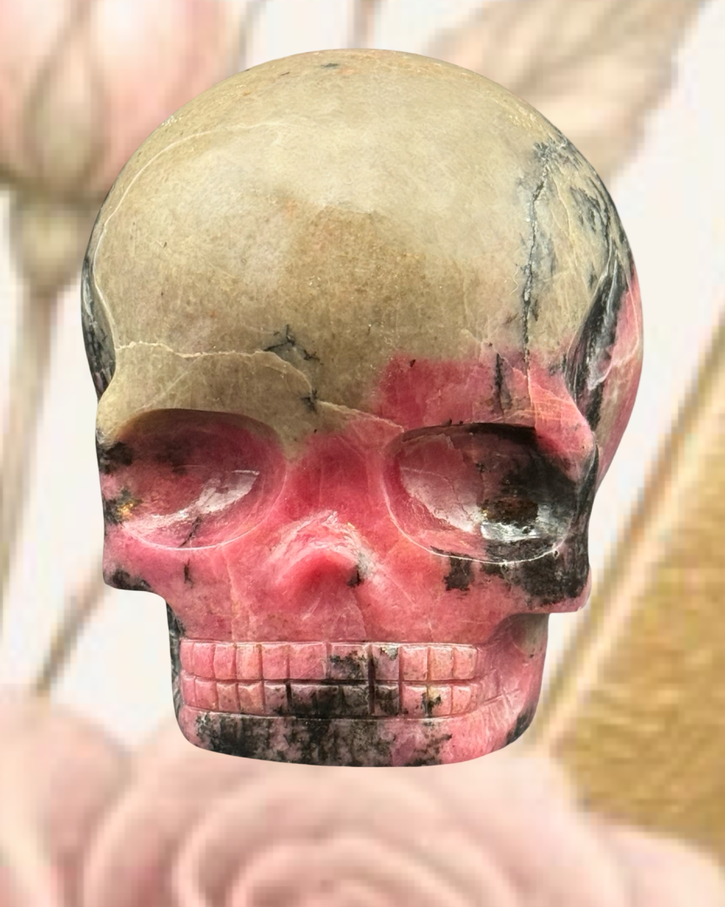 AAA Rhodonite Magical Child Skull by Leandro De Souza