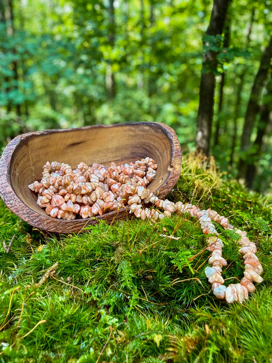 Sunstone Long Chip Necklace