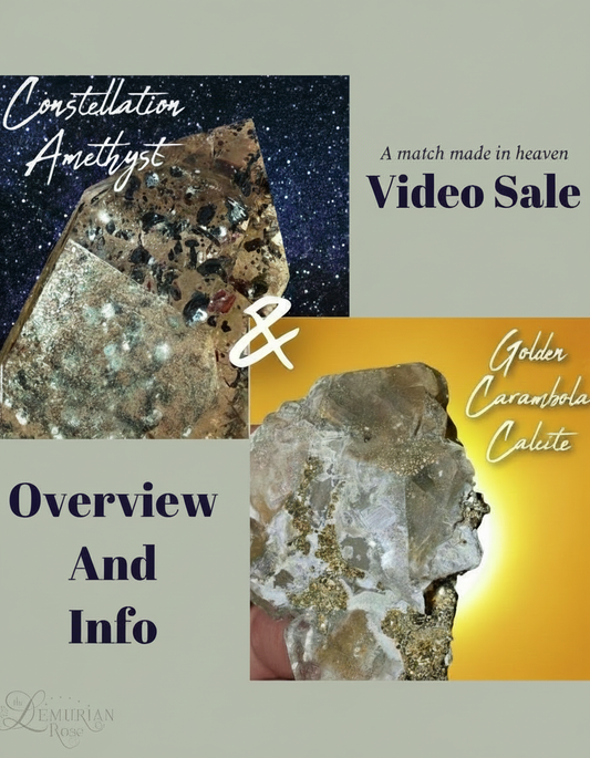 Constellation Amethyst and Golden Carambola Calcite-Info Session✨💜🌟