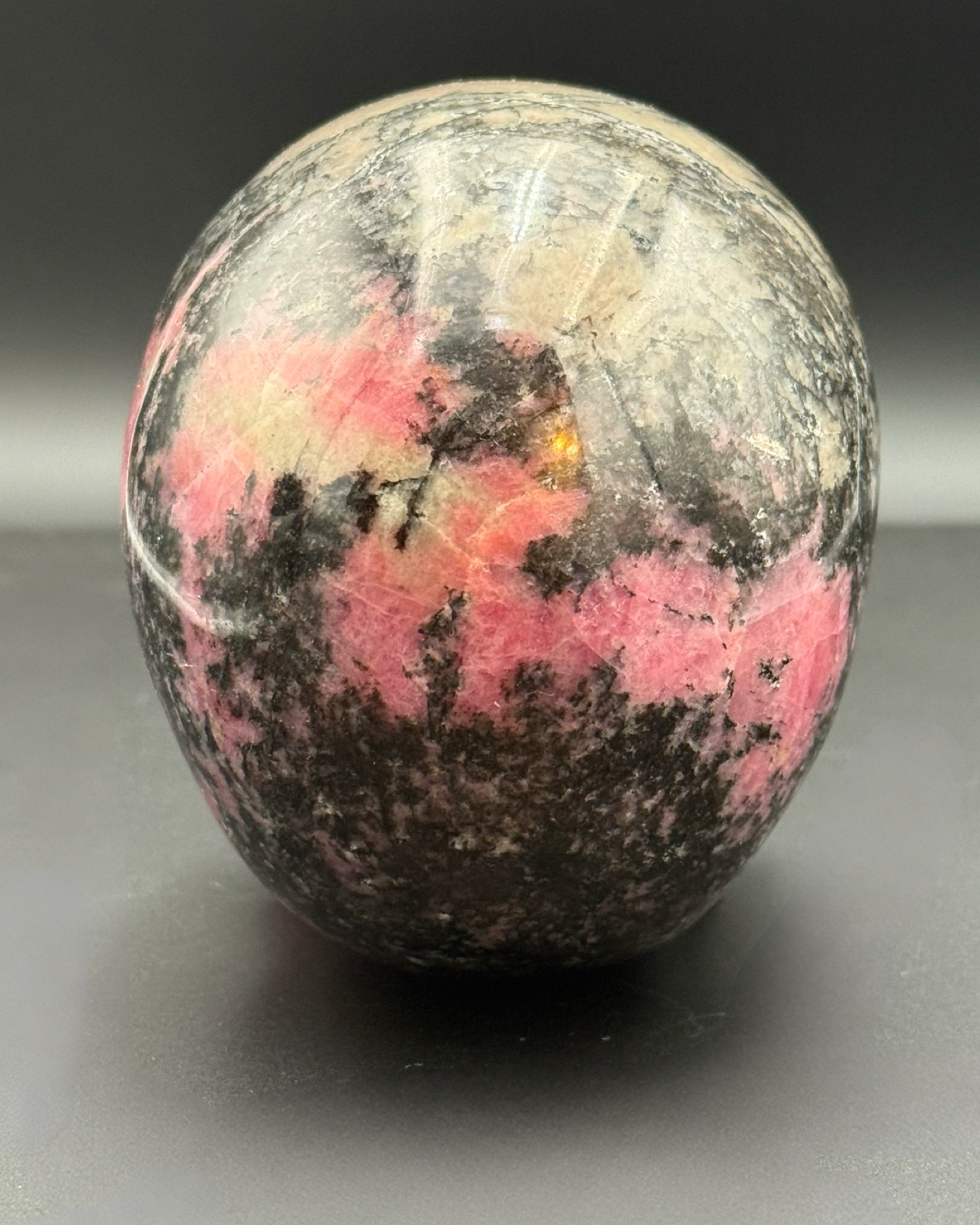 AAA Rhodonite Magical Child Skull by Leandro De Souza