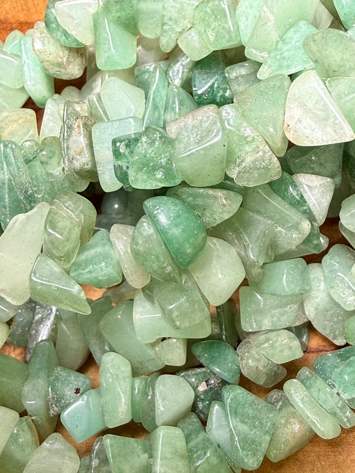 Green Aventurine Long Chip Necklace