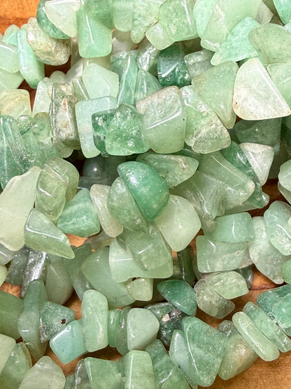Green Aventurine Long Chip Necklace