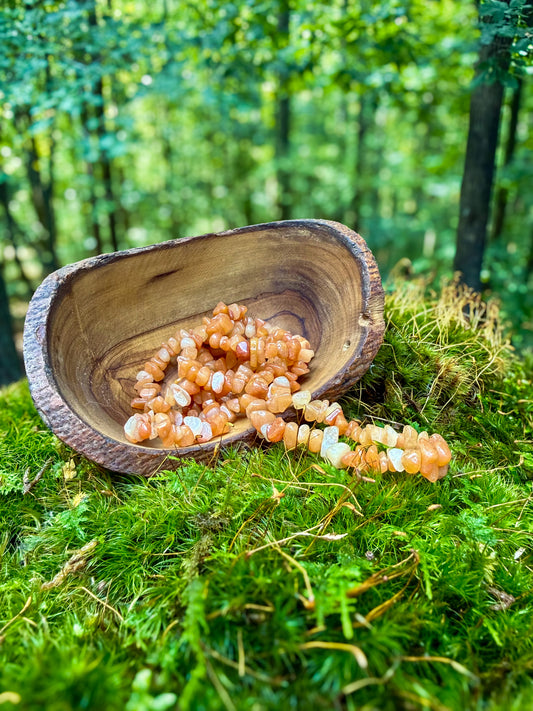 Orange Aventurine Long Chip Necklace
