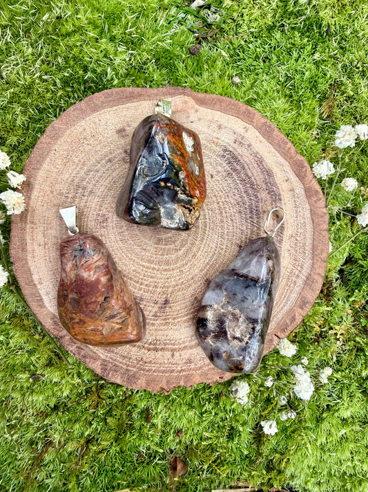 Fascia Jasper Tumble Pendant