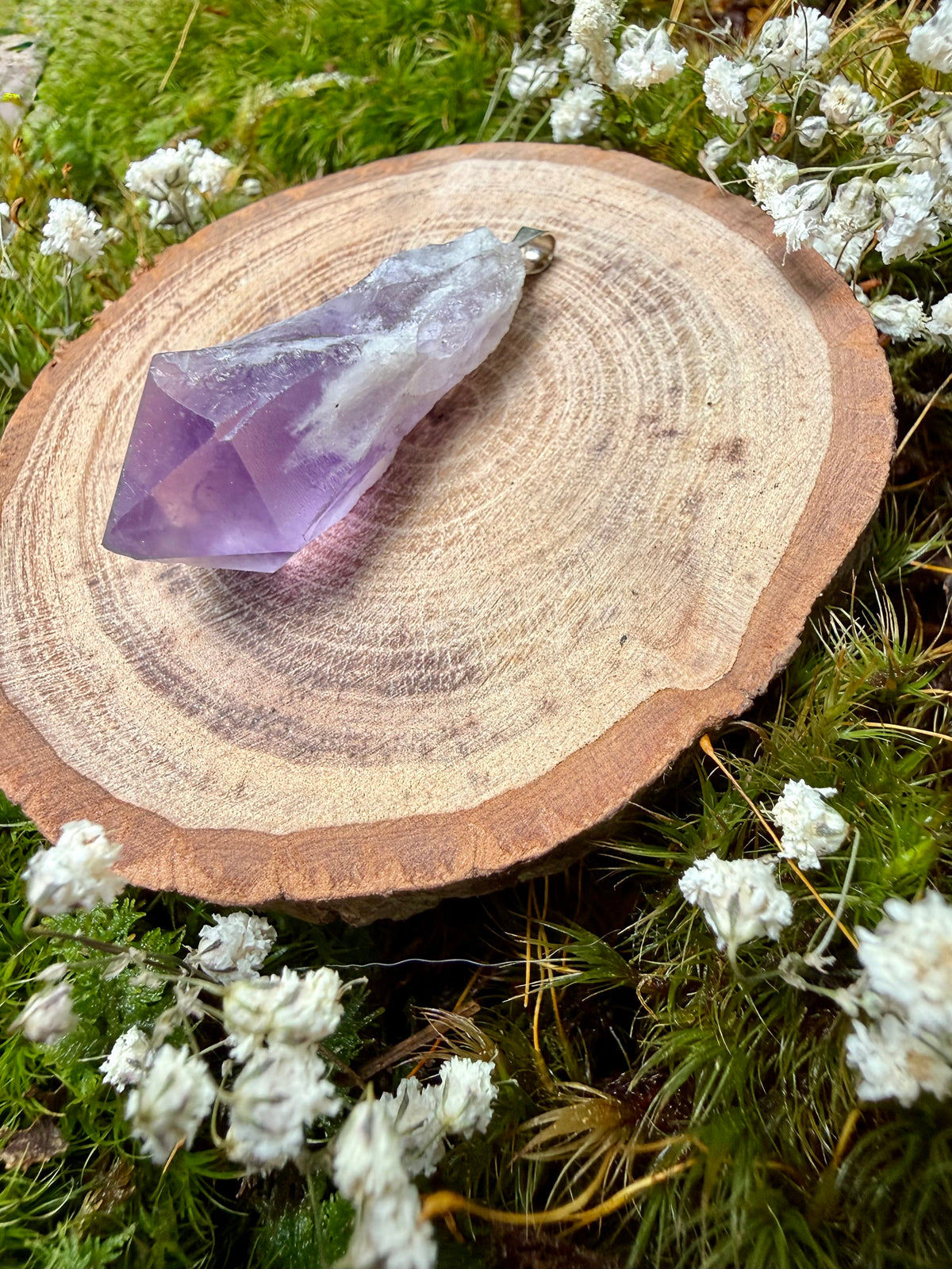 Natural  Amethyst Point Pendant