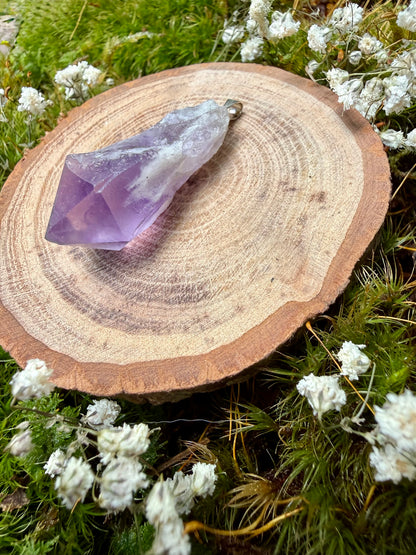 Natural  Amethyst Point Pendant