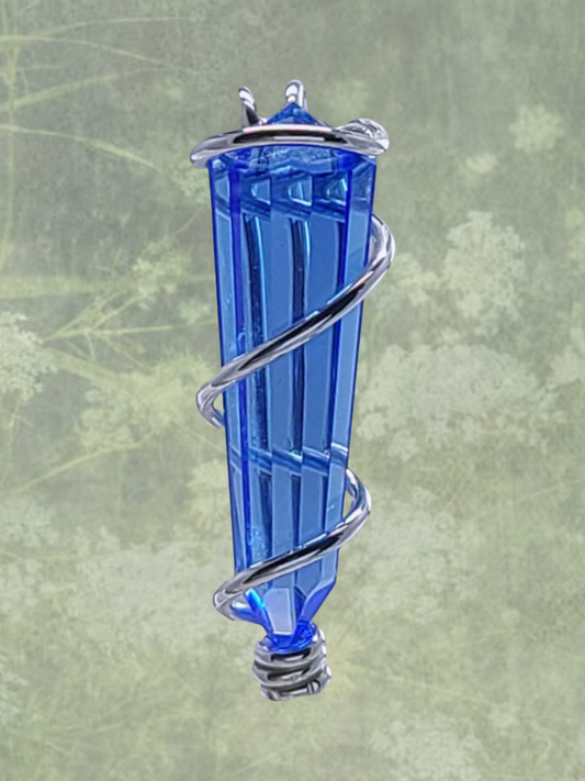 Siberian Blue Quartz Vogel Style Pendant