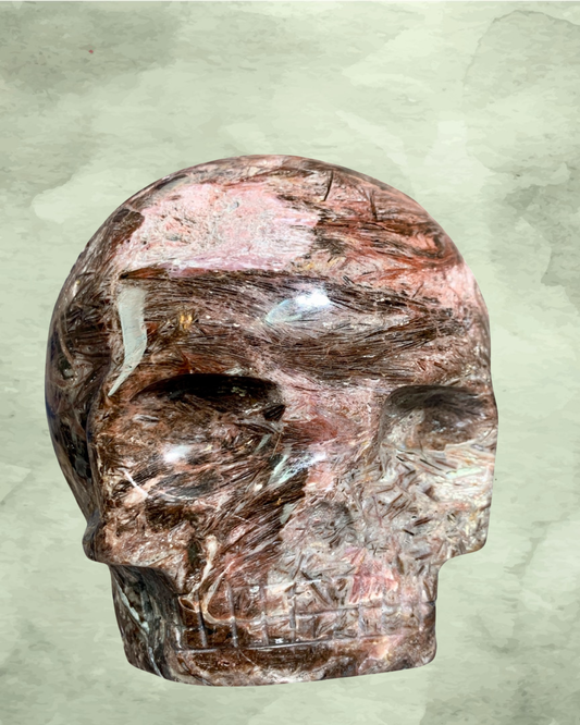 Fascia Jasper Magical Child Skull Carved by Leandro De Souza