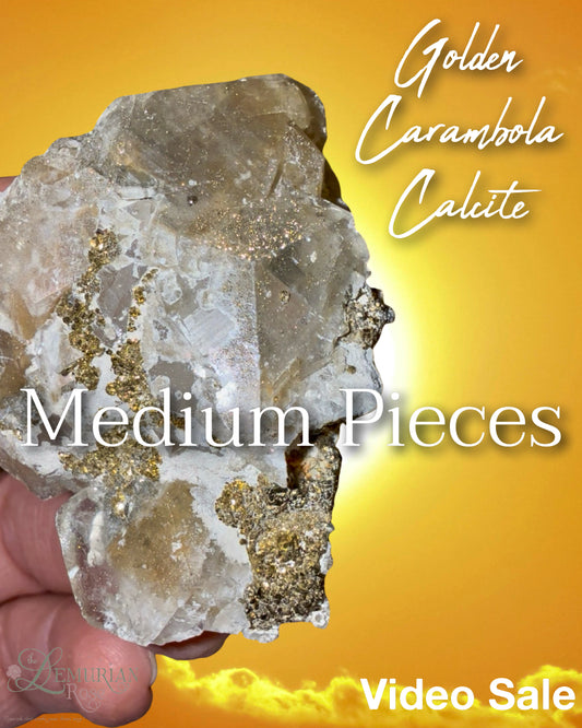 Golden Carambola Calcite🌟-Medium Pieces