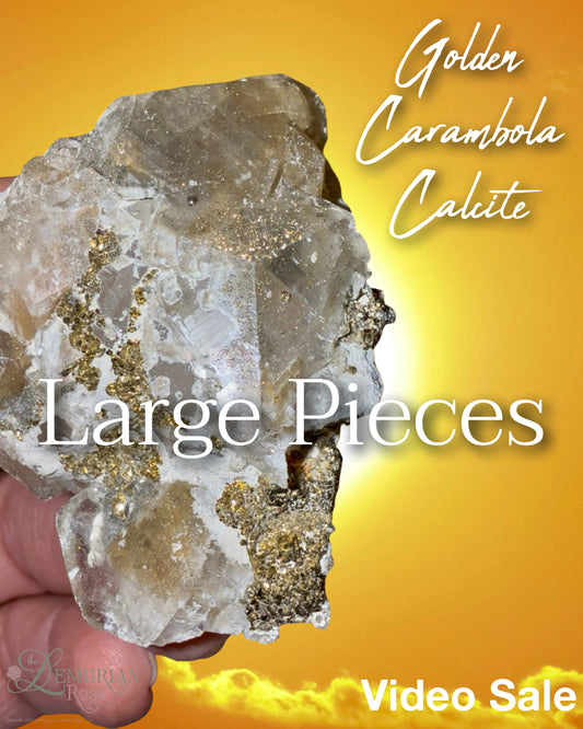 Golden Carambola Calcite🌟-Large Pieces