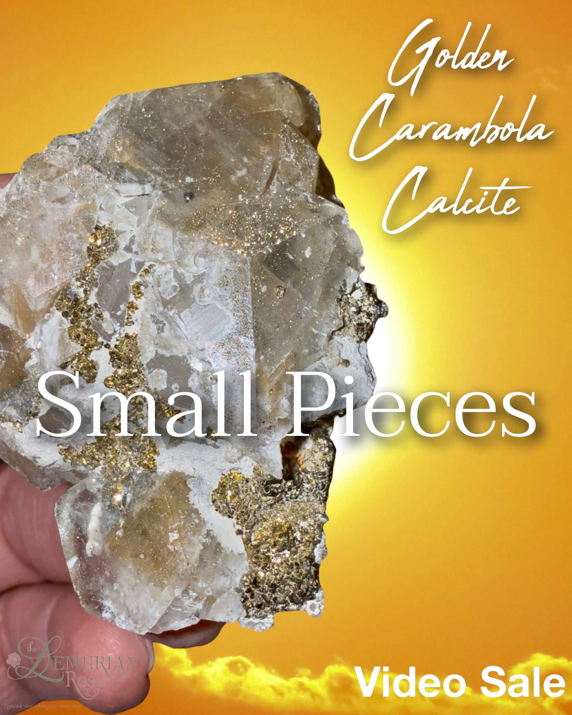 Golden Carambola Calcite🌟-Small Pieces