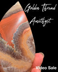Load image into Gallery viewer, Golden Thread Amethyst Hearts and Flames
