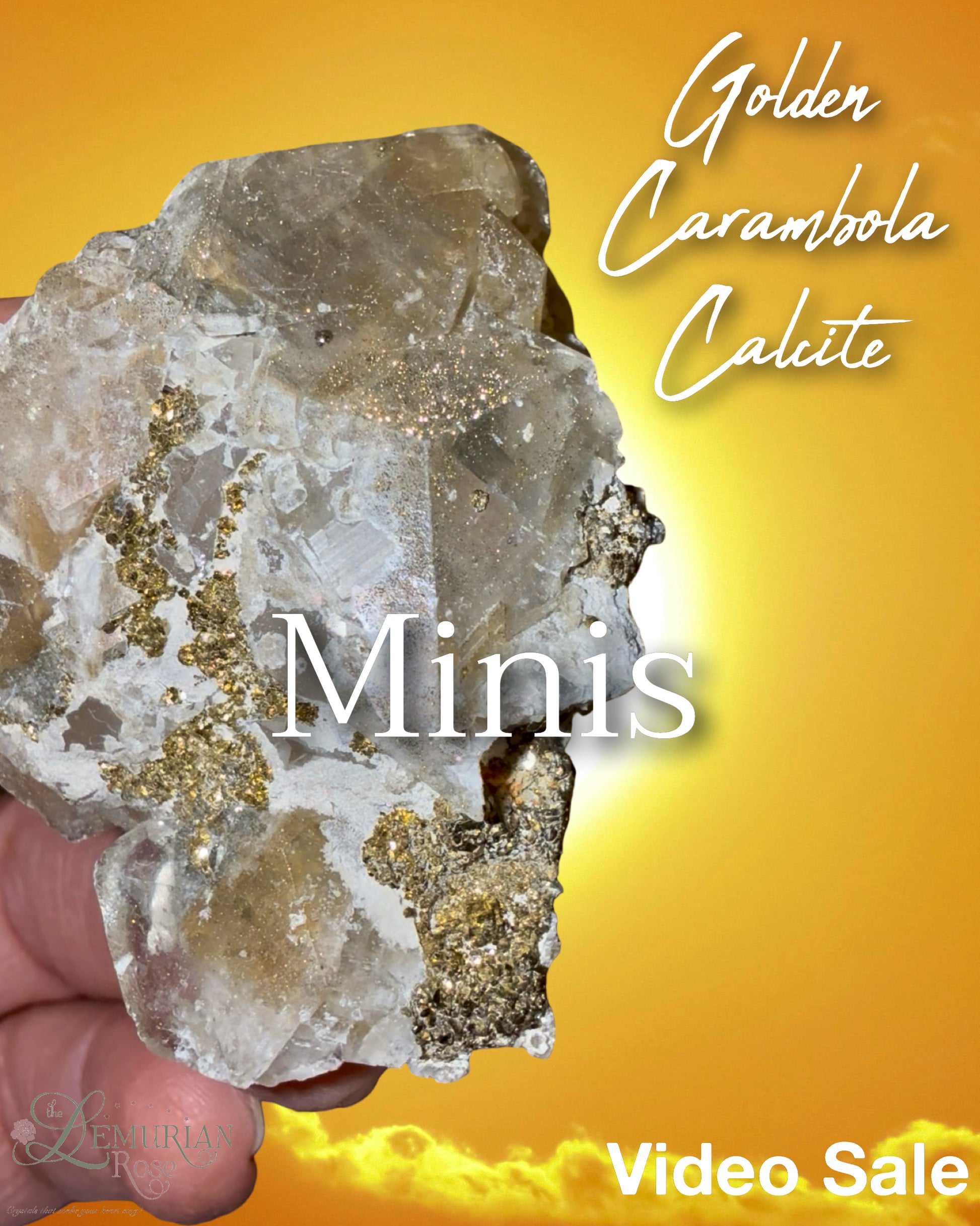 Golden Carambola Calcite🌟-Minis