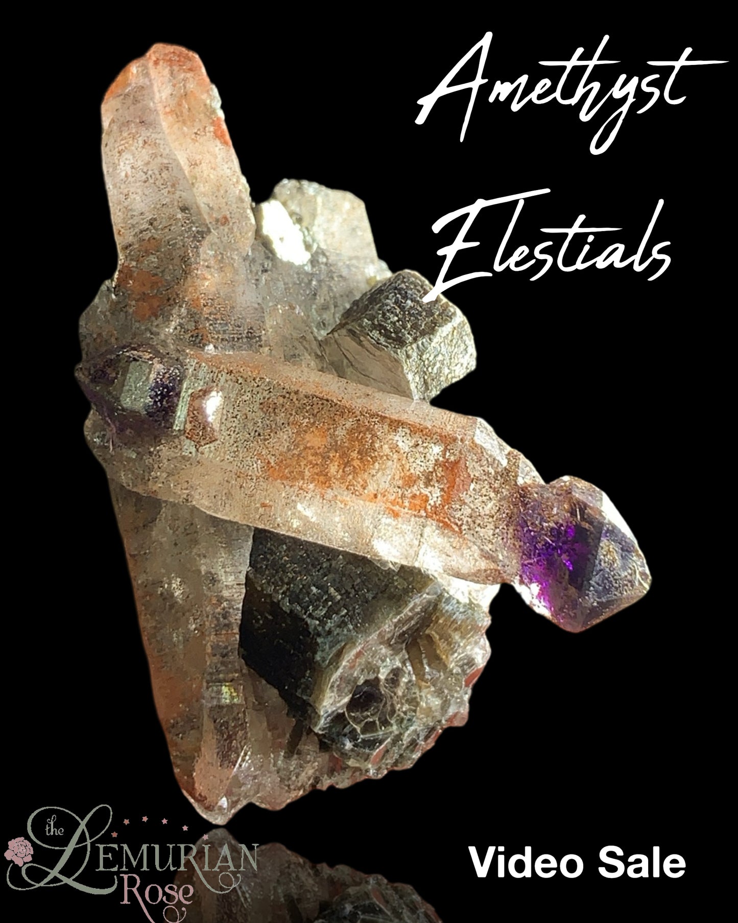 PREVIEW-Rare Amethyst Elestials- Video Sale