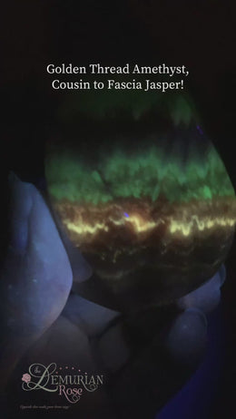 Load and play video in Gallery viewer, Golden Thread Amethyst Hearts and Flames
