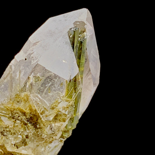 Green Tourmaline in Quartz